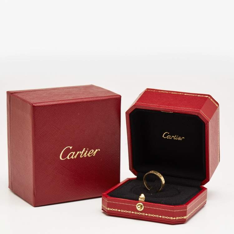 Pre Owned Cartier Love 18k Yellow Gold Wedding Band Ring Size 52