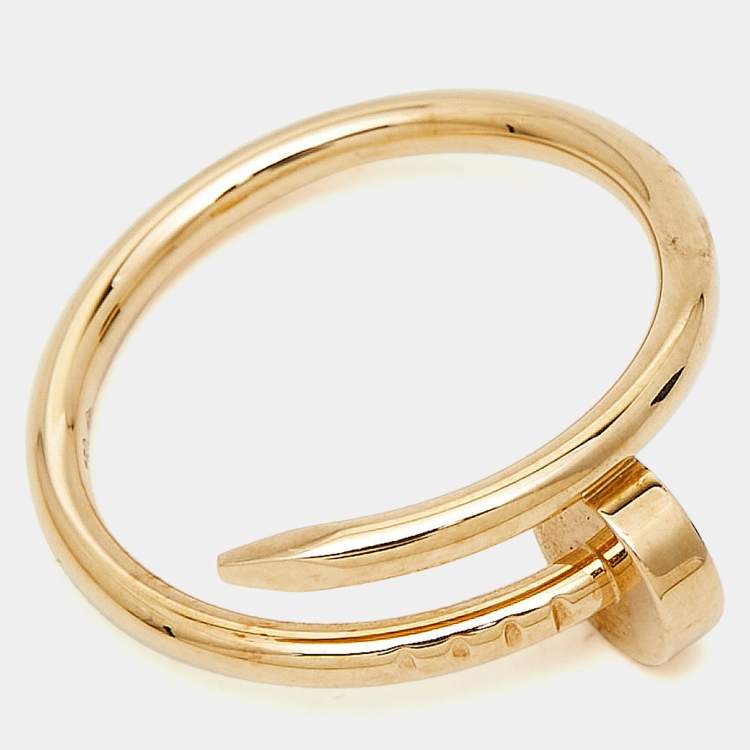 Pre Owned Cartier Juste Un Clou 18k Yellow Gold Small Model Ring Size 49