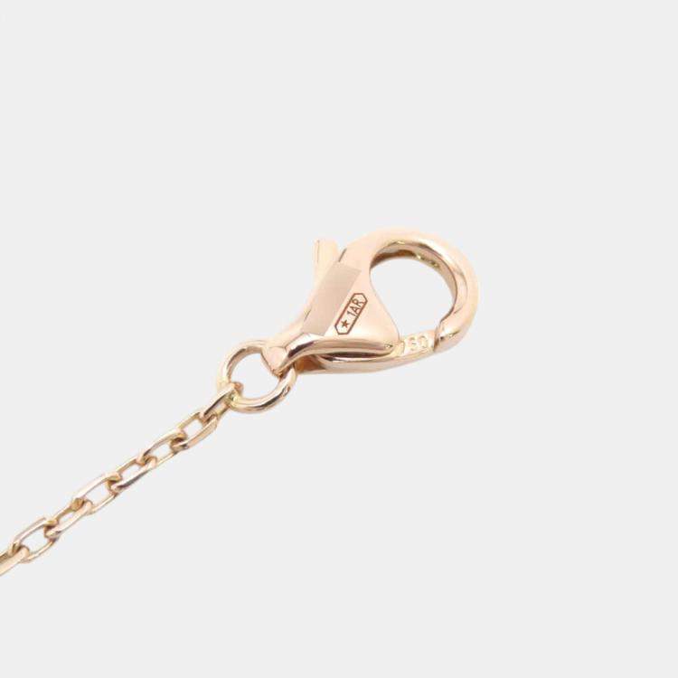 Pre Owned Cartier 18K Rose Gold, Diamond and Sapphire Diamant Chain Necklace