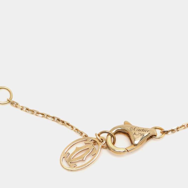 Pre Owned Cartier D'Amour Diamond 18k Yellow Gold XS Model Bracelet