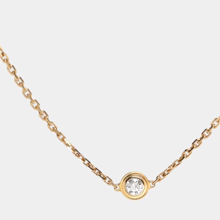 Pre Owned Cartier D'Amour Diamond 18k Yellow Gold XS Model Bracelet