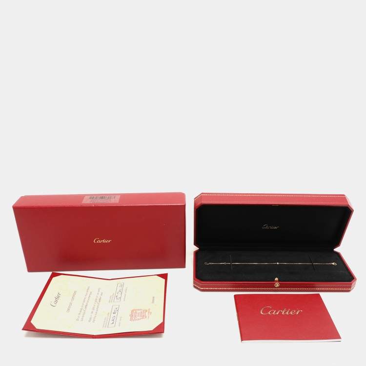 Pre Owned Cartier D'Amour Diamond 18k Yellow Gold XS Model Bracelet