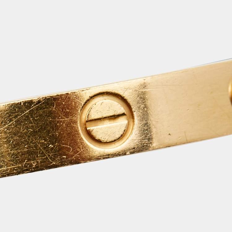 Pre Owned Cartier Love 18k Yellow Gold Bracelet 15