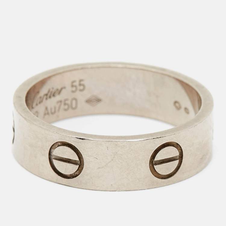 مملوكة مسبقًا Cartier Love 18k White Gold Ring Size 55