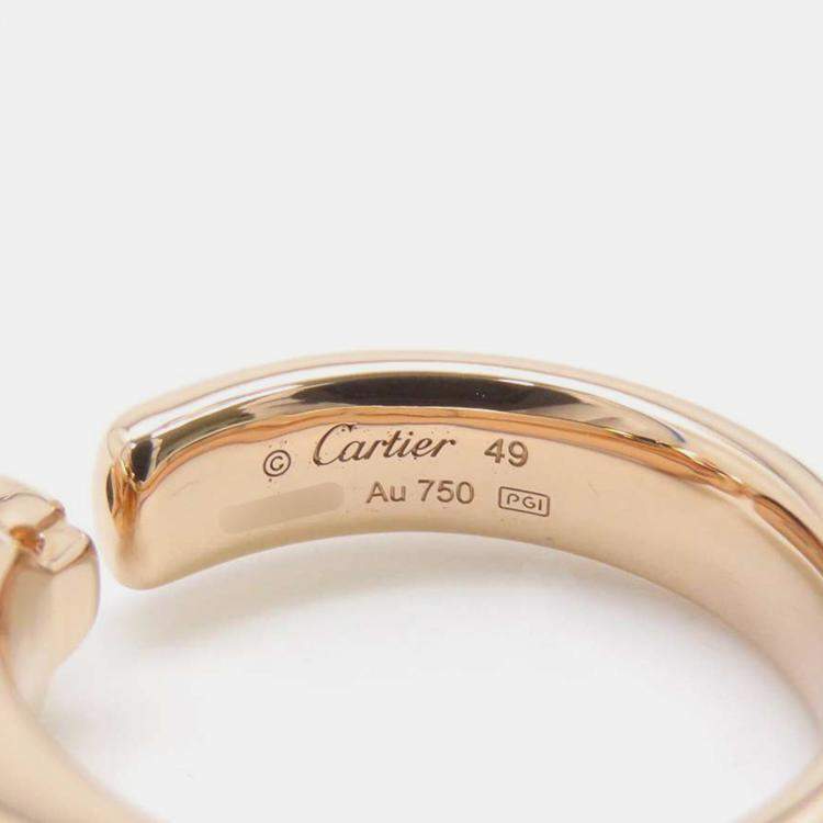Pre Owned Cartier 18K Rose Gold Panthere de Cartier Ring EU 49