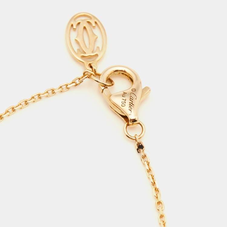 Pre Owned Cartier d'Amour Diamond 18k Yellow Gold XS Model Bracelet