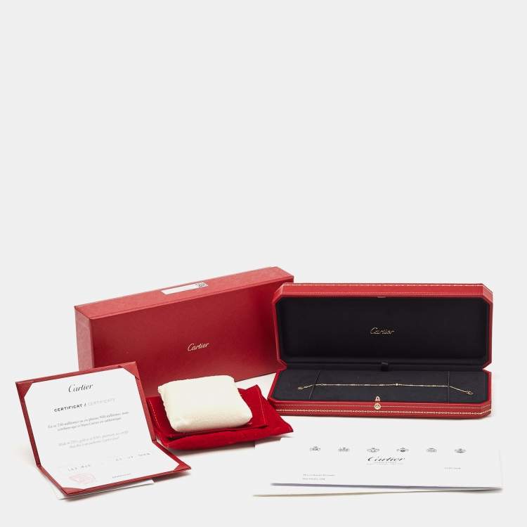 Pre Owned Cartier d'Amour Diamond 18k Yellow Gold XS Model Bracelet