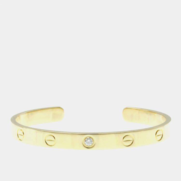 Pre Owned Cartier 18K Yellow Gold and Diamond Love Bracelet