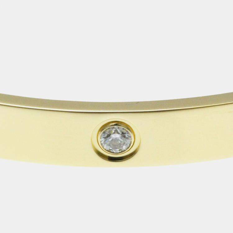 Pre Owned Cartier 18K Yellow Gold and Diamond Love Bracelet