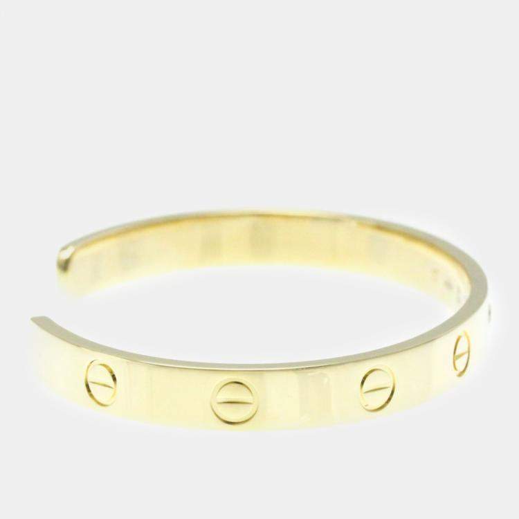 Pre Owned Cartier 18K Yellow Gold and Diamond Love Bracelet