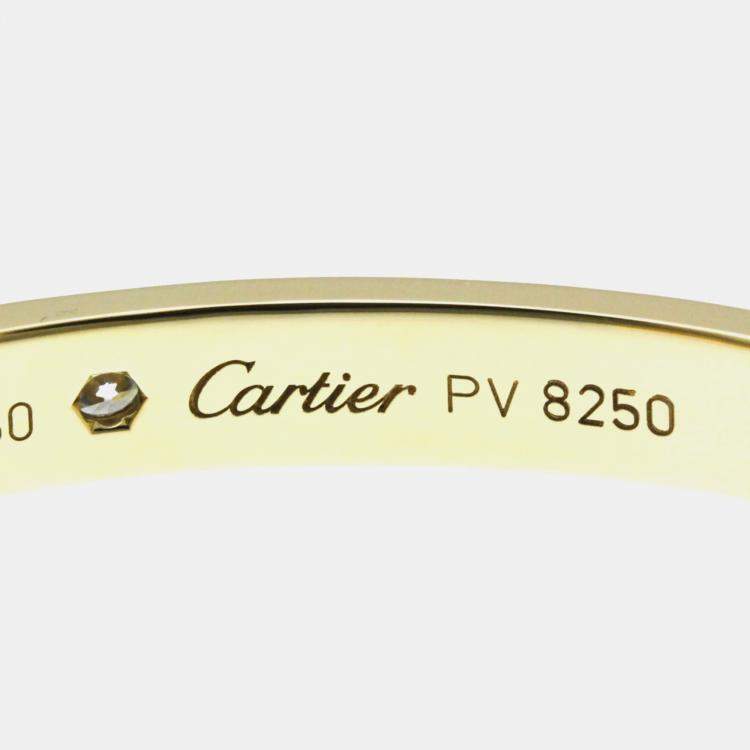 Pre Owned Cartier 18K Yellow Gold and Diamond Love Bracelet