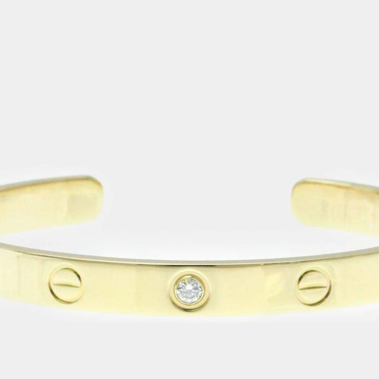 Pre Owned Cartier 18K Yellow Gold and Diamond Love Bracelet