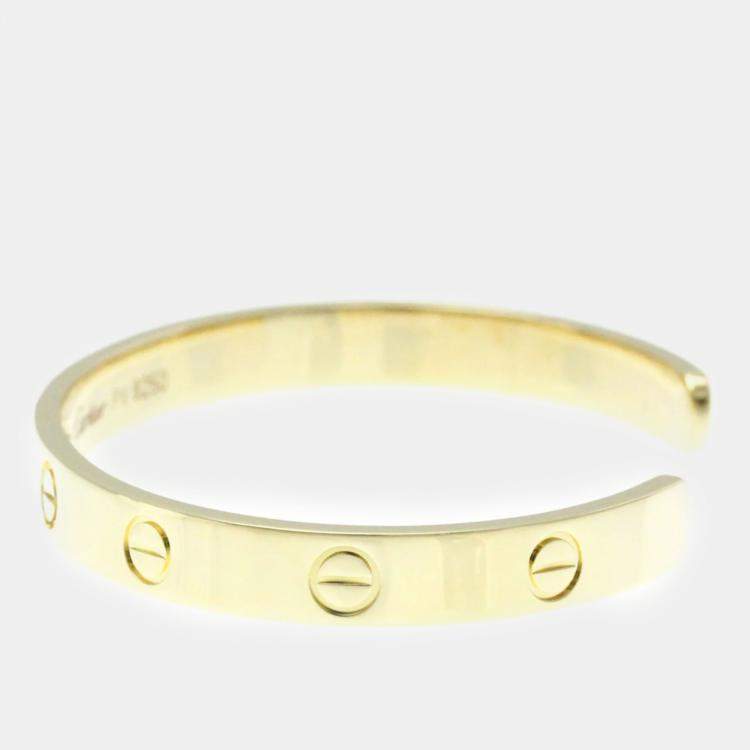 Pre Owned Cartier 18K Yellow Gold and Diamond Love Bracelet