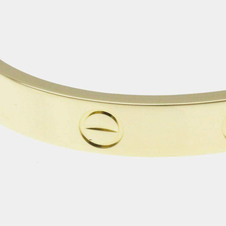 Pre Owned Cartier 18K Yellow Gold and Diamond Love Bracelet
