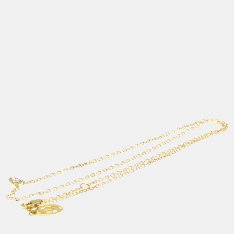 Pre Owned Cartier 18K Rose Gold and Diamond Diamants Légers de Cartier Pendant Necklace