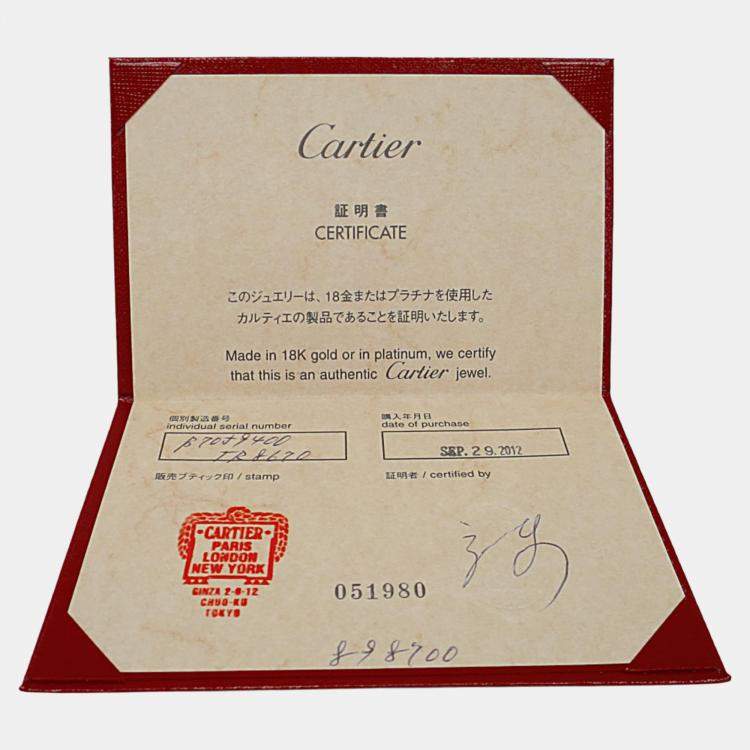 Pre Owned Cartier 18K Rose Gold and Diamond Diamants Légers de Cartier Pendant Necklace