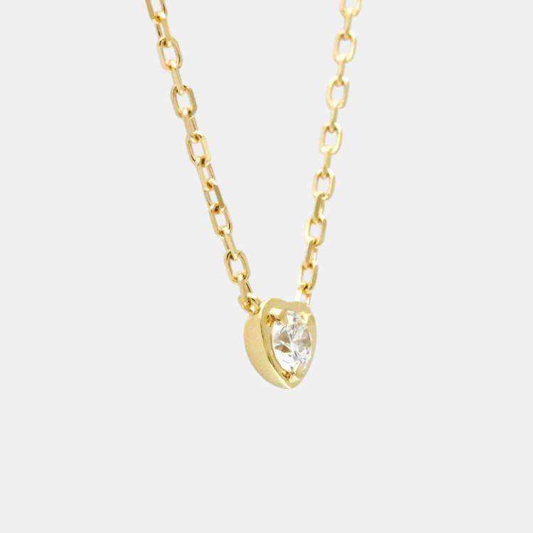 Pre Owned Cartier 18K Rose Gold and Diamond Diamants Légers de Cartier Pendant Necklace