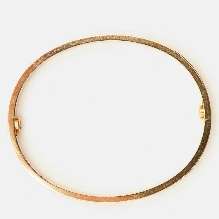 Pre Owned Cartier Love 18k Yellow Gold Bracelet 17