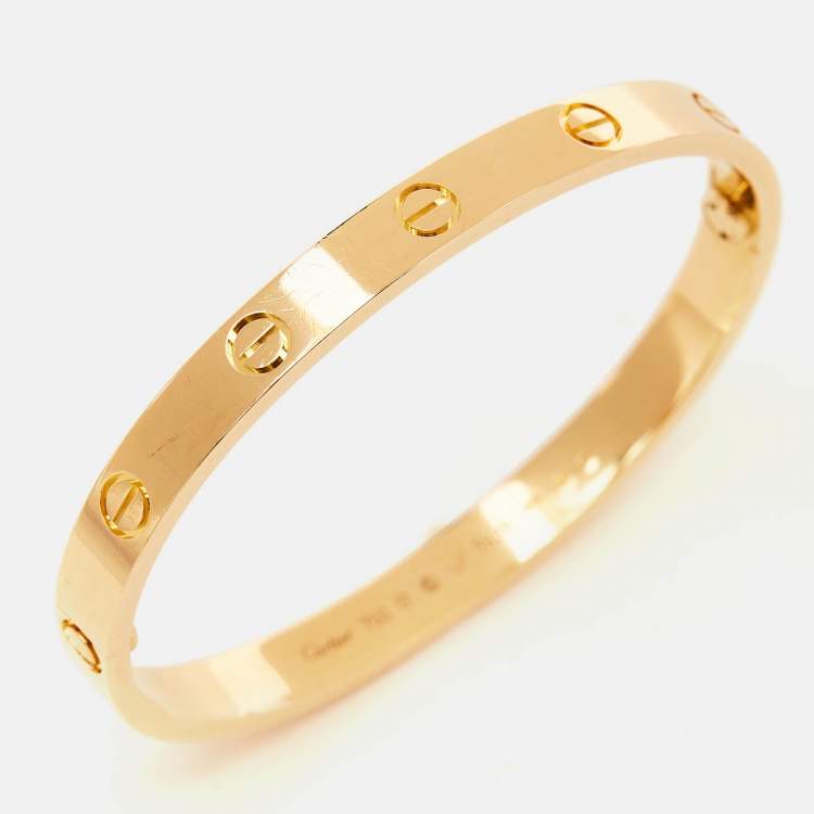Pre Owned Cartier Love 18k Yellow Gold Bracelet 17