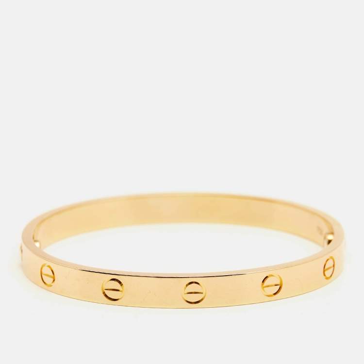 Pre Owned Cartier Love 18k Yellow Gold Bracelet 17