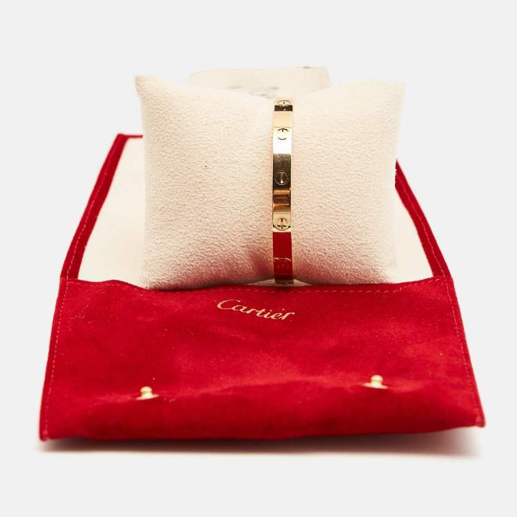 Pre Owned Cartier Love 18k Yellow Gold Bracelet 17