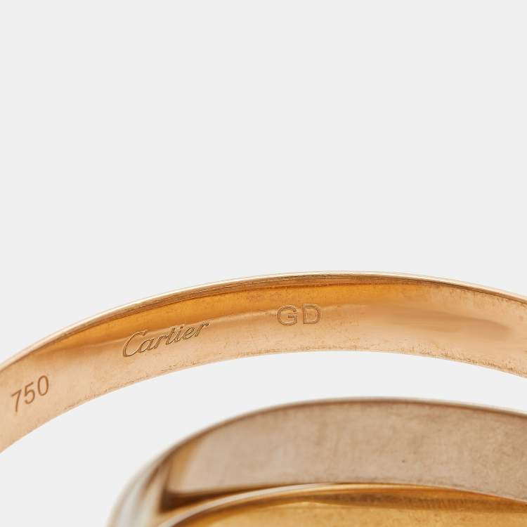 Pre Owned Cartier Trinity 18k Three Tone Gold Bangle Bracelet GD
