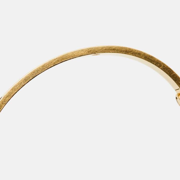 Pre Owned Cartier Love 4 Diamond 18k Yellow Gold Bracelet 18