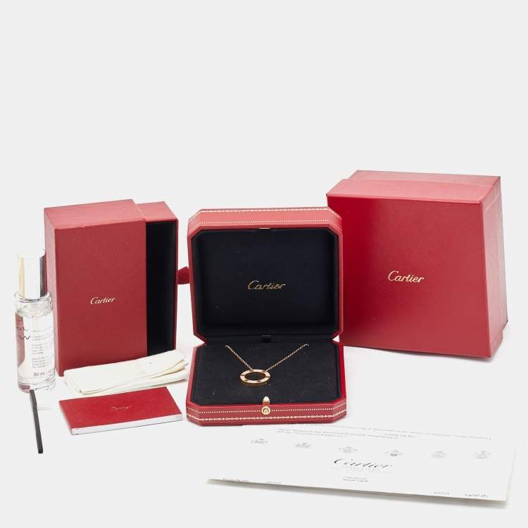 مملوكة مسبقًا Cartier Love Diamonds 18k Yellow Gold Necklace