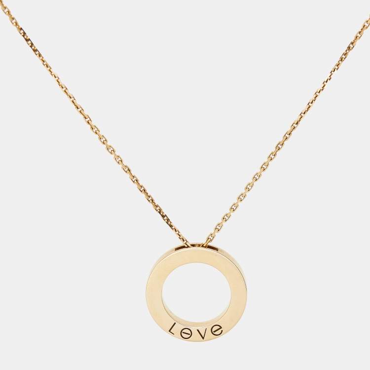 مملوكة مسبقًا Cartier Love Diamonds 18k Yellow Gold Necklace