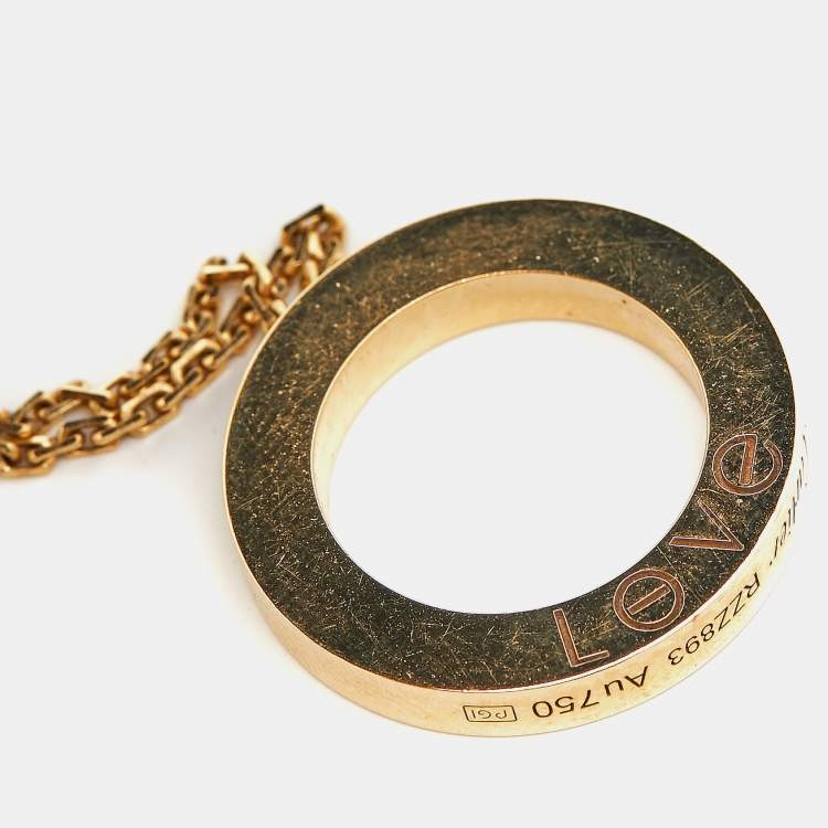 مملوكة مسبقًا Cartier Love Diamonds 18k Yellow Gold Necklace