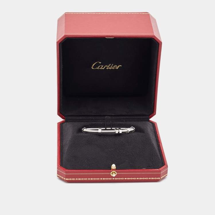 Pre Owned Cartier Ecrou De Cartier 18k White Gold Bracelet 15