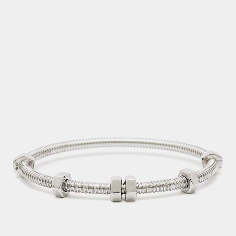 Pre Owned Cartier Ecrou De Cartier 18k White Gold Bracelet 15