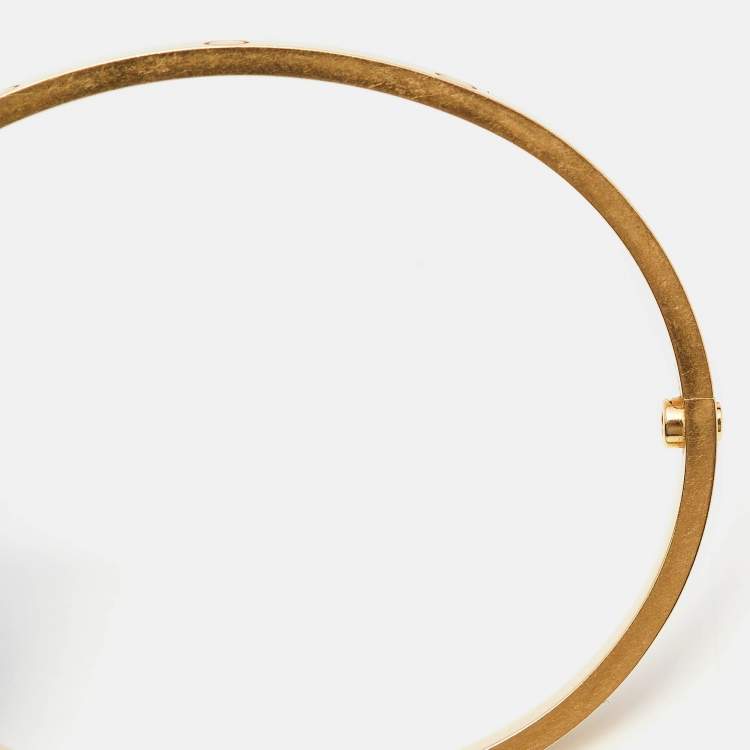 مملوكة مسبقًا Cartier Love 18k Yellow Gold Small Model Bracelet 17