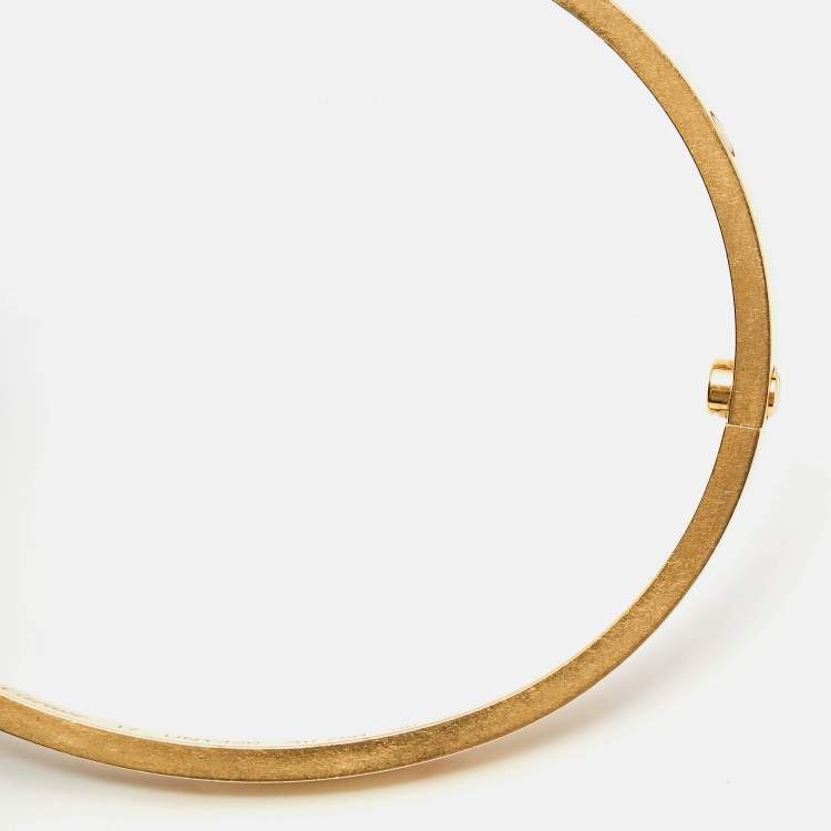 مملوكة مسبقًا Cartier Love 18k Yellow Gold Small Model Bracelet 17