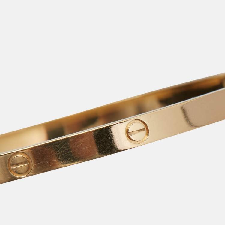 مملوكة مسبقًا Cartier Love 18k Yellow Gold Small Model Bracelet 17