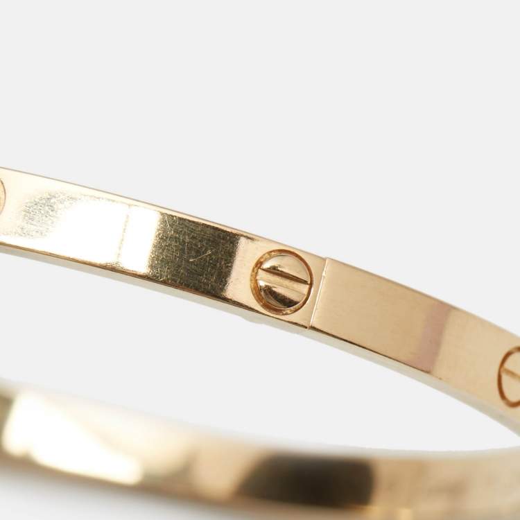 مملوكة مسبقًا Cartier Love 18k Yellow Gold Small Model Bracelet 17
