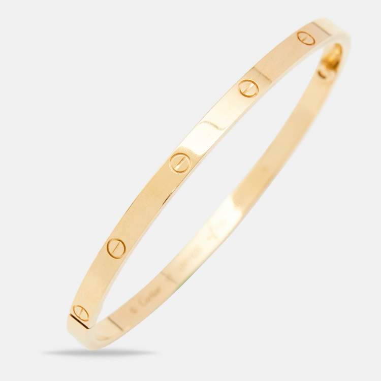 مملوكة مسبقًا Cartier Love 18k Yellow Gold Small Model Bracelet 17