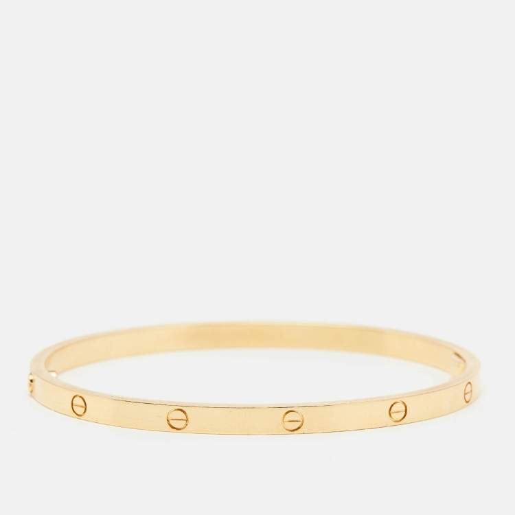 مملوكة مسبقًا Cartier Love 18k Yellow Gold Small Model Bracelet 17
