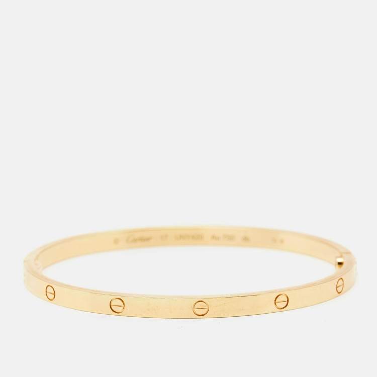 مملوكة مسبقًا Cartier Love 18k Yellow Gold Small Model Bracelet 17