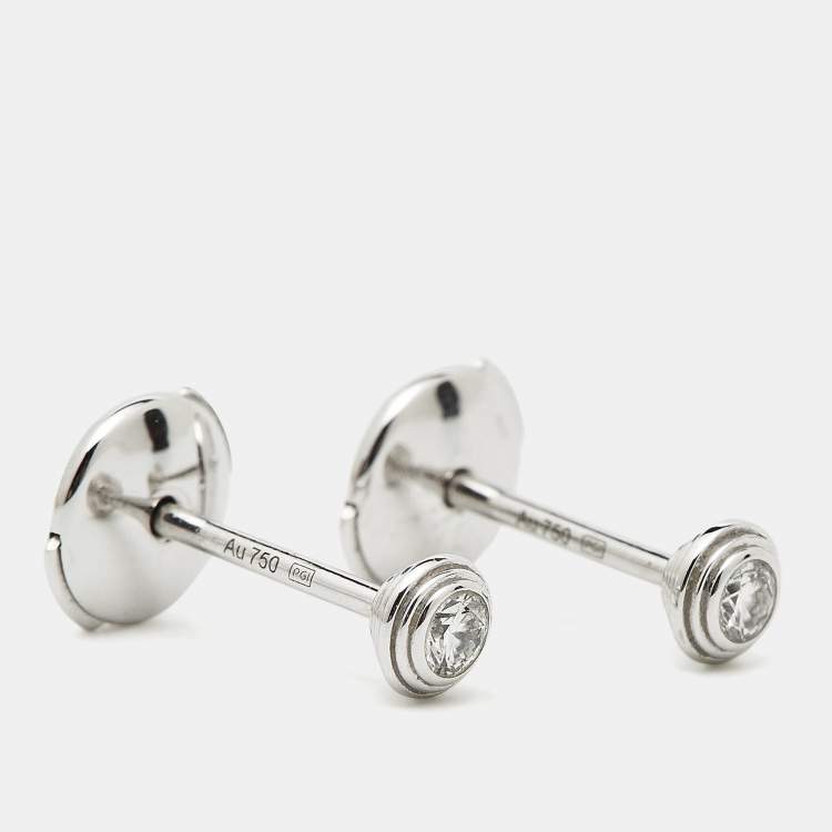 مملوكة مسبقًا Cartier d'Amour Diamonds 18k White Gold Small Model Earrings