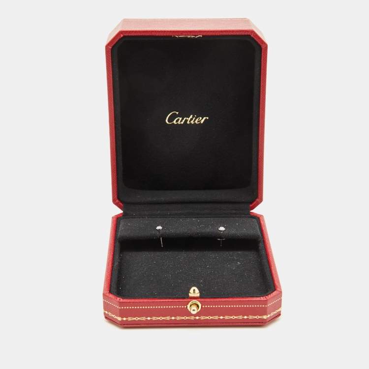 مملوكة مسبقًا Cartier d'Amour Diamonds 18k White Gold Small Model Earrings