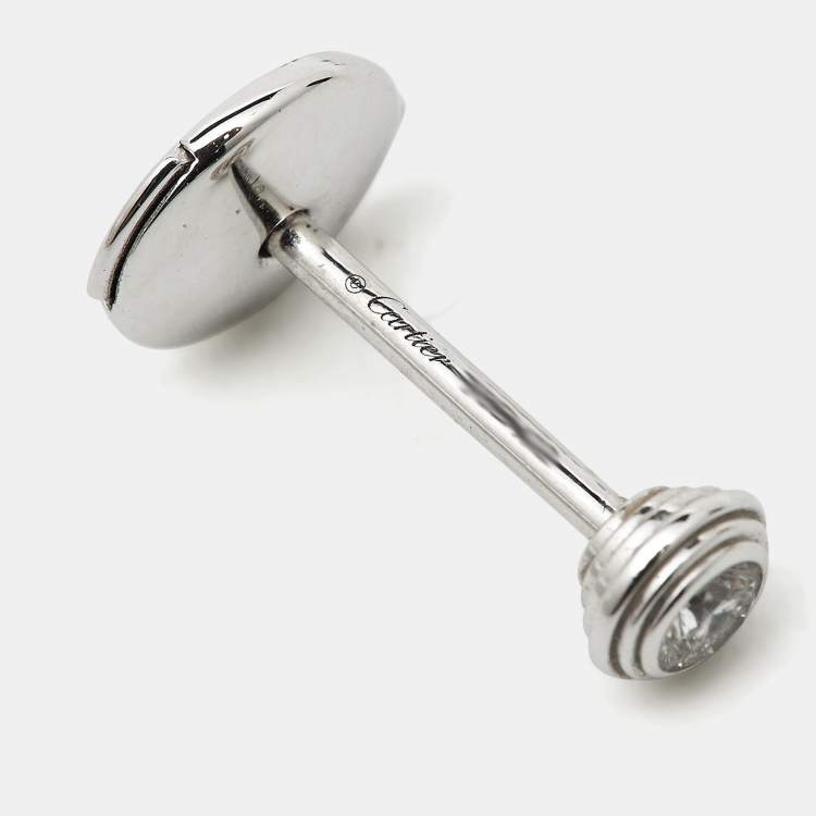 مملوكة مسبقًا Cartier d'Amour Diamonds 18k White Gold Small Model Earrings
