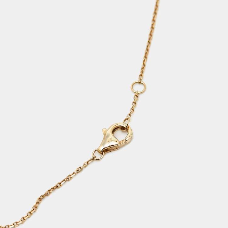 مملوكة مسبقًا Cartier Amulette de Cartier Mother of Pearl Diamond 18k Yellow Gold XS Model Bracelet