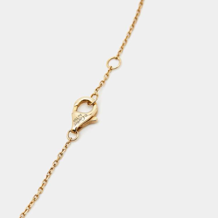 مملوكة مسبقًا Cartier Amulette de Cartier Mother of Pearl Diamond 18k Yellow Gold XS Model Bracelet