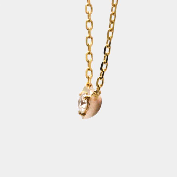 Pre Owned Cartier 18K Rose Gold and Diamond Diamants Légers Pendant Necklace