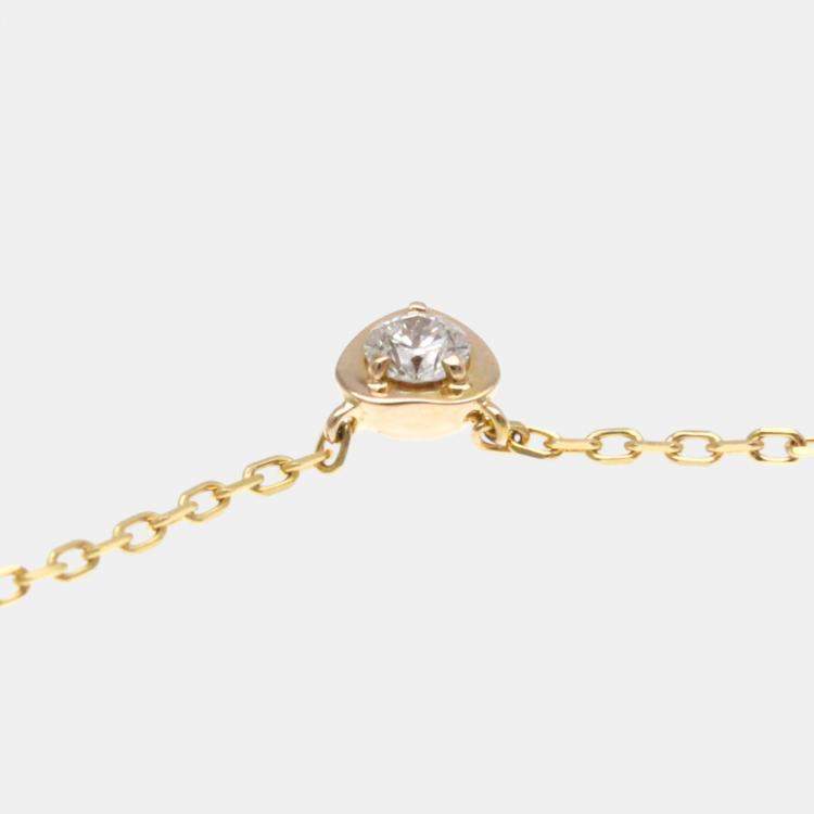 Pre Owned Cartier 18K Rose Gold and Diamond Diamants Légers Pendant Necklace