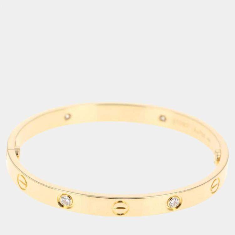 Pre Owned Cartier 18K Yellow Gold and Diamond Love Bracelet