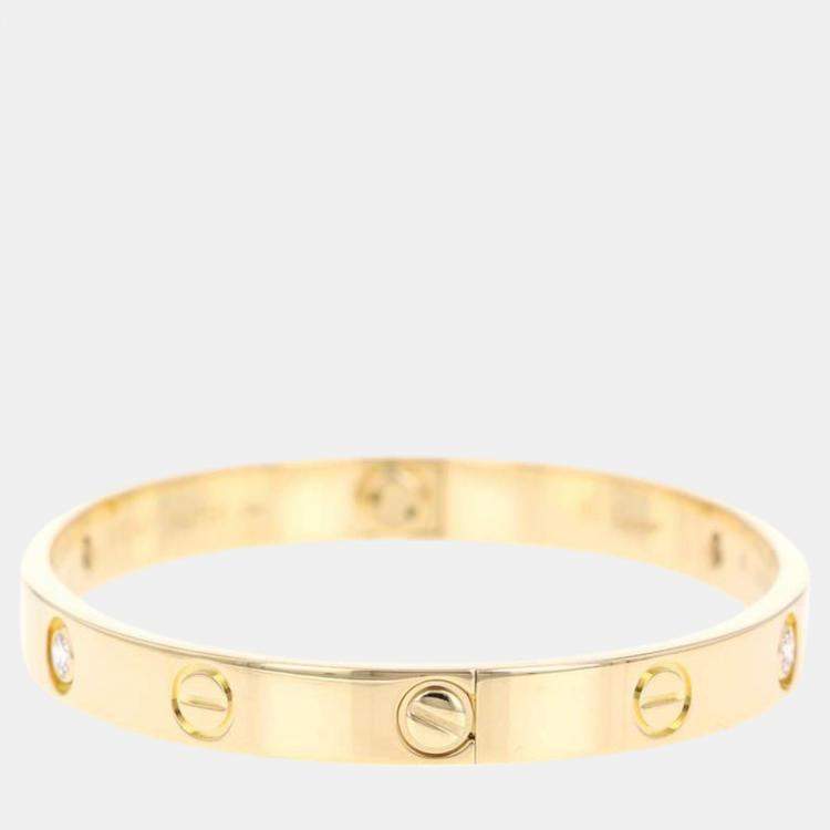 Pre Owned Cartier 18K Yellow Gold and Diamond Love Bracelet