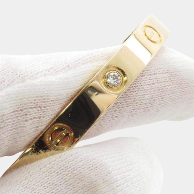 Pre Owned Cartier 18K Yellow Gold and Diamond Love Bracelet