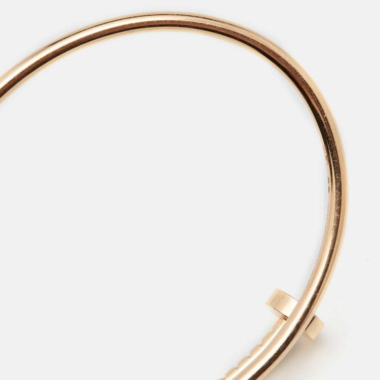 Pre Owned Cartier Juste Un Clou 18k Rose Gold Small Model Bracelet 15